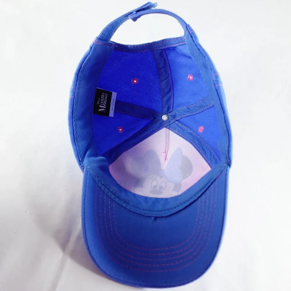 Disney Minnie Mouse Kids Youth Blue and Pink Adjustable Baseball Cap‎ Hat